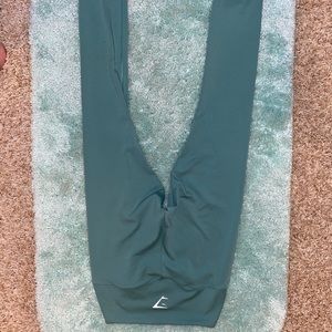 Teal green gym shark leggings